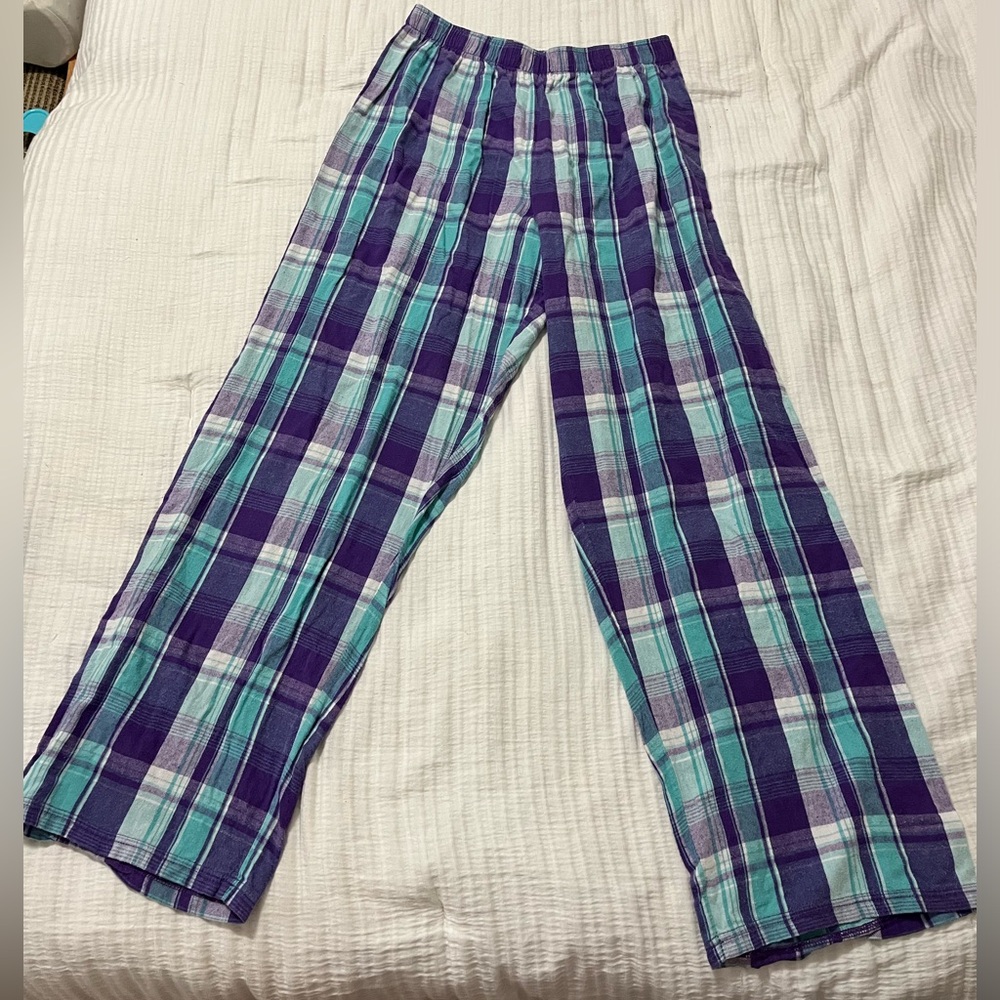 Purple and Teal Plaid Pj Pants